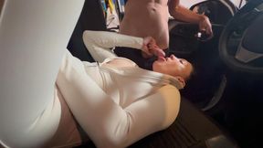 stranger got into my car CUM on her FACE