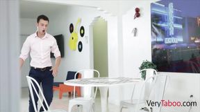 Stepmom Catches Her Boy Being An Idiot with Her Big Ass and Busty Curves