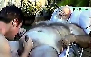 Young Man Sucks Off a Hairy Grandpa