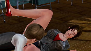 A student has rough sex with a teacher with big tits anime hentai