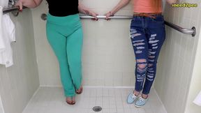 kitty quinn and whitney morgan pee holding content