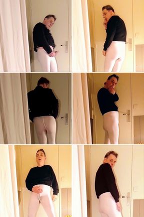 Best Moments - Open White Pantyhose and Handjob