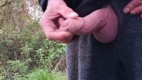 Moaning Squirting Cumshot Wanking in the Woods Wearing Onesie
