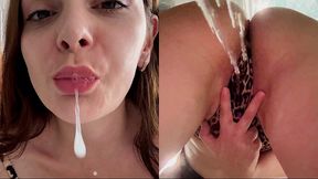 double pov humiliation - verbal, spit and pissing femdom by kira and sofi