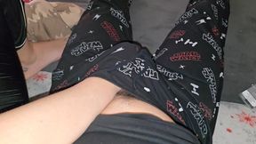 My Wife Gives Me a Handjob on the Couch While We Watch TV Together in the Evening