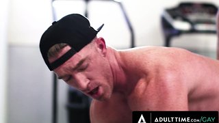 Adult time beefcake personal trainer buttfucks his ripped client raw in a