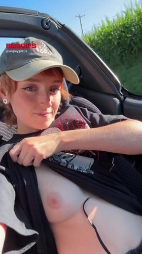 Redheads are always the sluttiest, I love showing off my titties in public