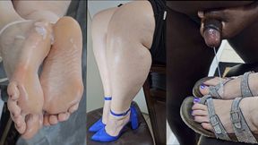 Join Me In Celebration Of This Big Ass Pawg Milf  Shoejob, Footjob &amp; Beautiful Legs (Foot Fetish)