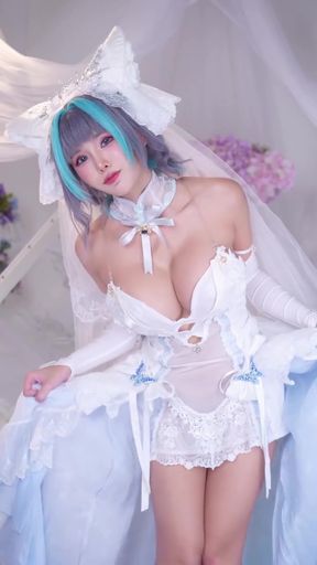 Asian cosplay bride