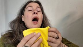 she will blow her nose very loud