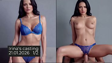 Young virgin Irina gets her first casting couch scene