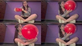 Playing with my enormous balloon