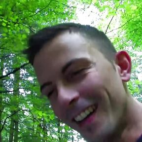 Hot German babe with an amazing body gets smashed in the woods