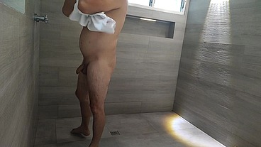 stepfather fucks his stepdaughter in a hotel bathroom in doggy position and records her up close