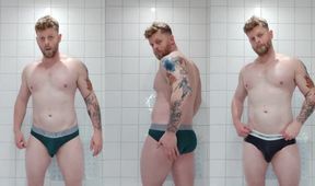 Pissing in briefs shattered my tight ass