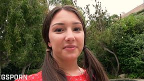 Nice latina teen fucked by expert cock with hot pussy creampie