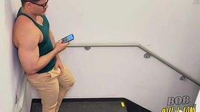 Caught by Security Fucking on the Emergency Stairs