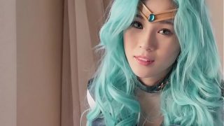 Blue Hair Japanese Sailor Moon Cosplayer Fucking