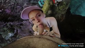 We Paddled Into Secluded Sea Cave and Fucked on a Floating Board - Real Amateur Couple (POV, Reverse Cowgirl &amp; Cumshot)