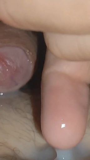 Massive Straight Cum in the Navel Hole!
