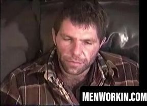 Hairy Sam plays solo before deep cock sucking