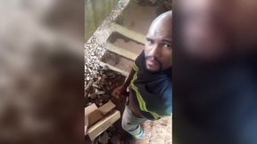 On the Building's Stairs, Hitting One