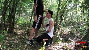 slut fucked bareback and cremaopied in exhib forest