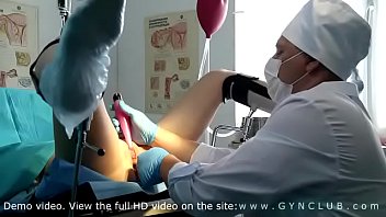 Girl examined at a gynecologist&#039_s - stormy orgasm