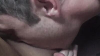 Caught jerking off in bathroom ends in sucking and cum mess