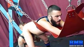 Jon Bent Over After Throat Fucking Stud