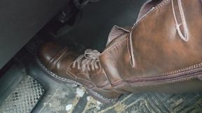 Coffee run in tall boots