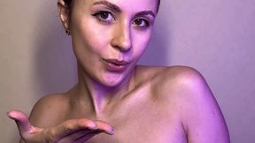 She squeezing her milky young tits