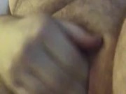 Trans guy rubs clit hard