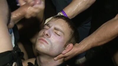 Watch Ashley Ryder, Spencer Reed, Van Darkholme, and Chad Brock humiliate each other with their cocks in a wild gangbang!