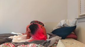 Supremely Hot Trans Dildo Fucked and Jerking