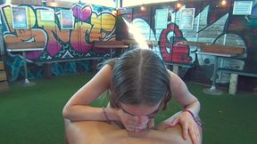 Festival Girl Gives Me a Backstage Blowjob