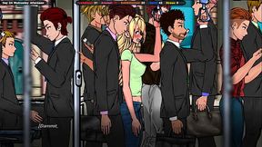 Jane had a depraved incident on the subway. Hentai game