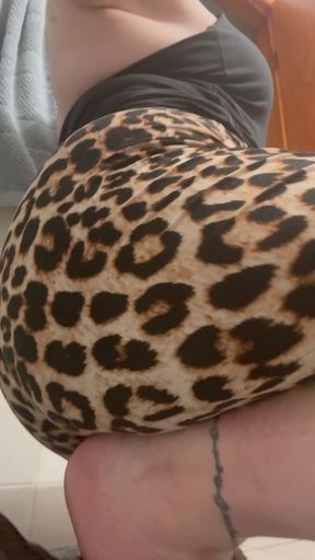 Cheetah print thong
