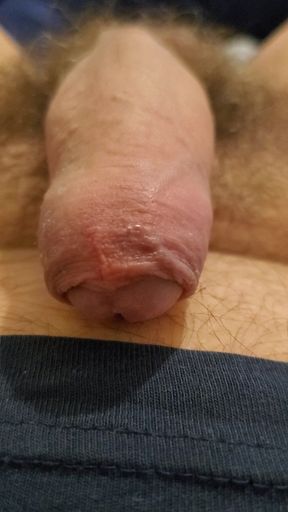 Left handed wank cum shot