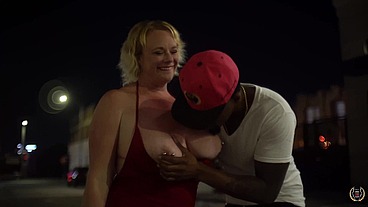 Big Cock Rome Major Fucks Busty Milf Cameron Skye In A Dark Alley!