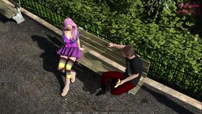 FetishLocator part 3. I make a girl try another girl blondfolded. She cums so quick