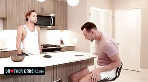 Horny Step Brother Seduces And Breeds His Young Twink Step Brother In The Kitchen