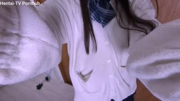 Slender Japanese Teen (18+) Hentai-TV Toys Her Way to Orgasm