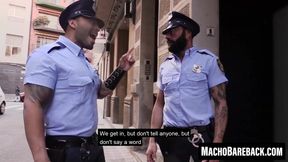 Nasty cops raw ravage the submissive ass of Xavi Garcia