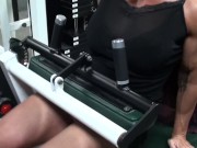 IFBB Pro FBB LDR Does Leg Extensions At The Gym
