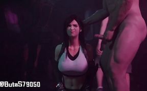 Tifa Lockhart - Freeuse Cum Swallowing Slut in Club