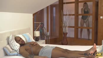 Karina Grand's Czech Black Beauty Delights with Huge Cock