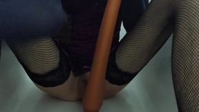 18yo Sissy Fem Boy Anus Wrecked By Super Long Plug Cums Gushing