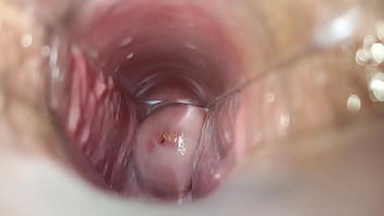 Orgasm inside the vagina close-up