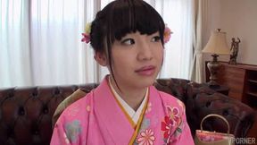 japanese Yuuna Himekawa  Asian geisha undresses herself for one reason